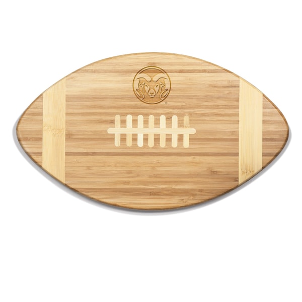 Picnic Time Family Of Brands NCAA Colorado State Rams Touchdown! Football Cheese Board - Novelty Charcuterie Board 896-00-505-133-0 - main