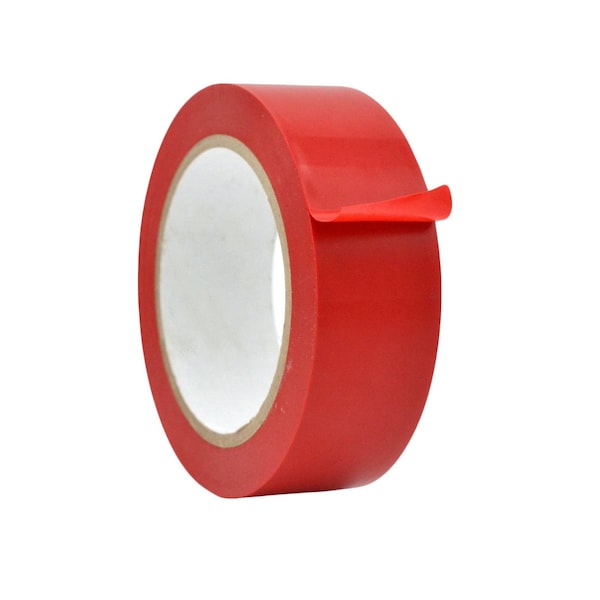 Wod Tape PVC, Red, 1.5 inch (36mm) W., 5 mil Thickness, 32 PK WOD VTC605-01500-32-60-RED - main