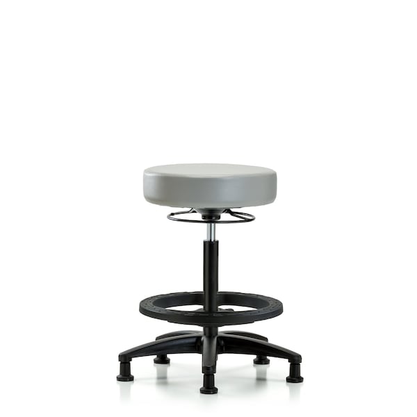 Blue Ridge Ergonomics Bench Stool, Hi, Vinyl, BF, Glides, Dov BR-VHBSO-RG-BF-RG-8567 - main