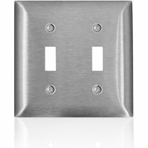 Leviton Wall Plate, Toggle, Stainless Steel SS2-40 - main