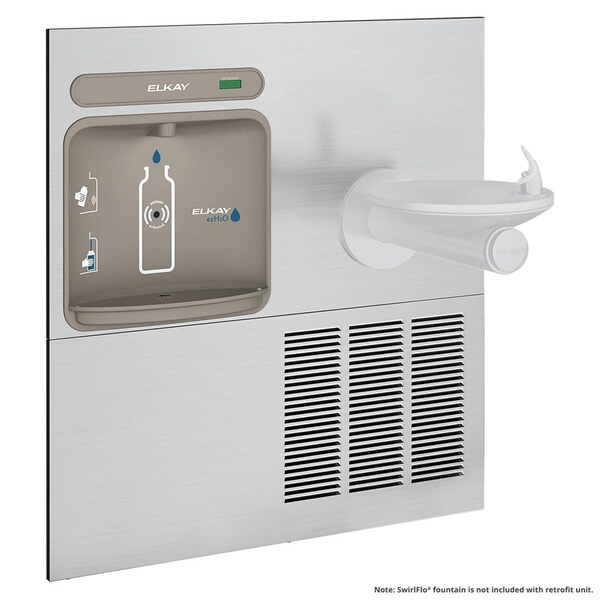 Elkay ezH2O Retrofit Bottle Filling Station for SwirlFlo Fountain Non-Filtered Refrigerated Stainless EZWS-ERPB8-RF - main