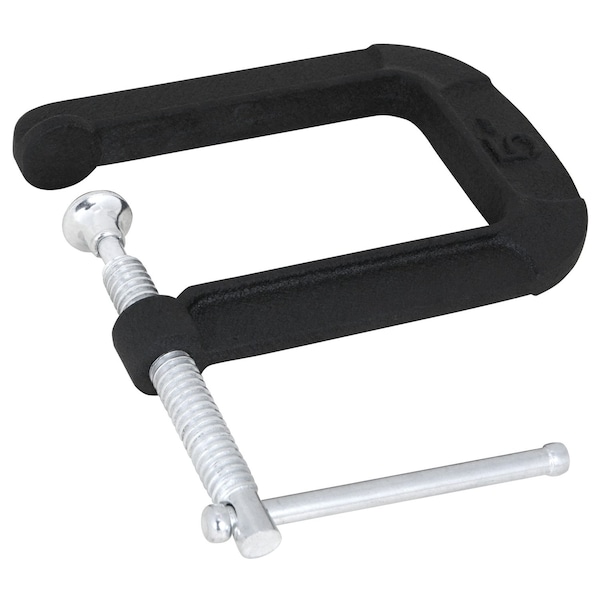 Performance Tool 5 in. Deep Throat C-Clamp, Heavy Duty, Swivel Base, Cast Iron W3981 - main