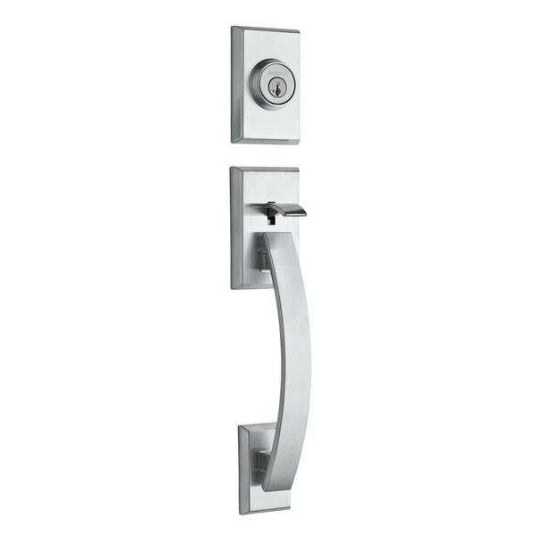 Kwikset Tavaris Single Cylinder Exterior Handleset SmartKey with 6AL Latch and STRKP Strike Pack which 800TVHLIP-26DS.STRKP - main