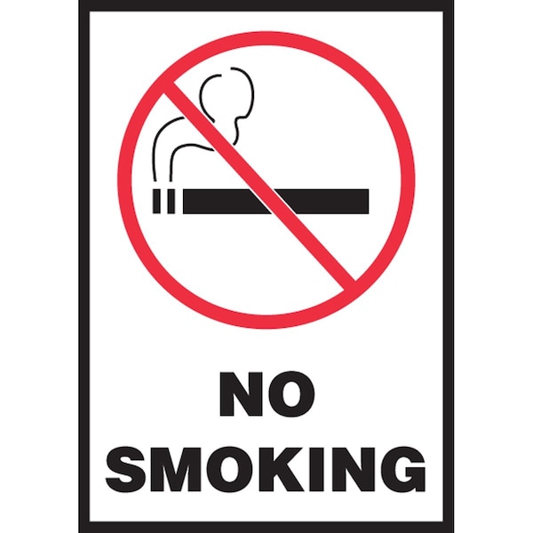 Accuform SAFETY LABEL NO SMOKING 5 X 3 12 LSMK553VSP - main