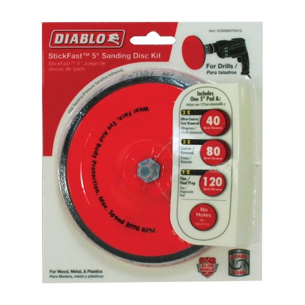 Diablo SANDING DISC KIT 5 IN., 6PK DCD050KITD01G - main