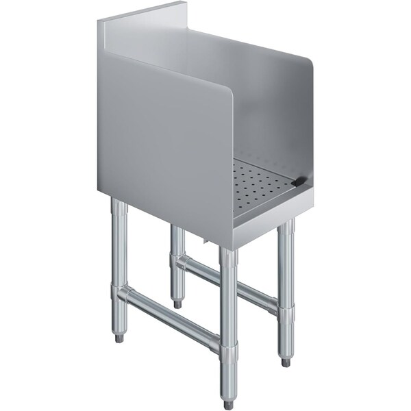 Amgood Recessed Underbar Drainboard - 18.5 in. x 12 in. x 30 in. AMG RUD-1812-Z - main
