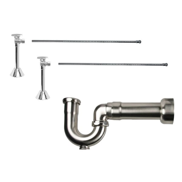 Mountain Plumbing Lavatory Kit - Brass 1/4 Turn Ball Valve MT316-NL Angle Sweat in Polished Chrome MT316MASS-NL/CPB - main
