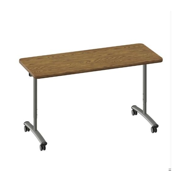 Correll Rectangle Premium Sit To Stand HPL Flip Top Table, 60 in W, 28 in to 38 in H, Particleboard Top FTS2460-06-14-06 - main