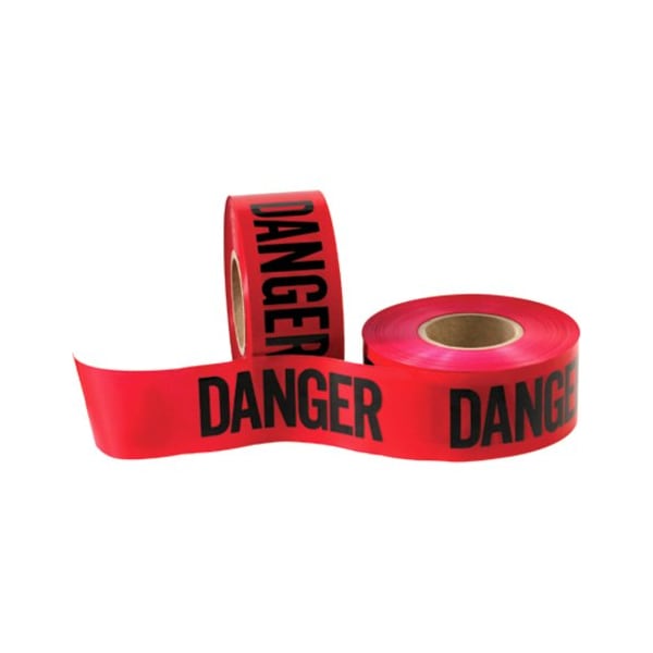 Partners Brand Barricade Tape, "Danger", 3.0 Mil, 3" x 1000', Red/Black, PK4 T968DDD - main