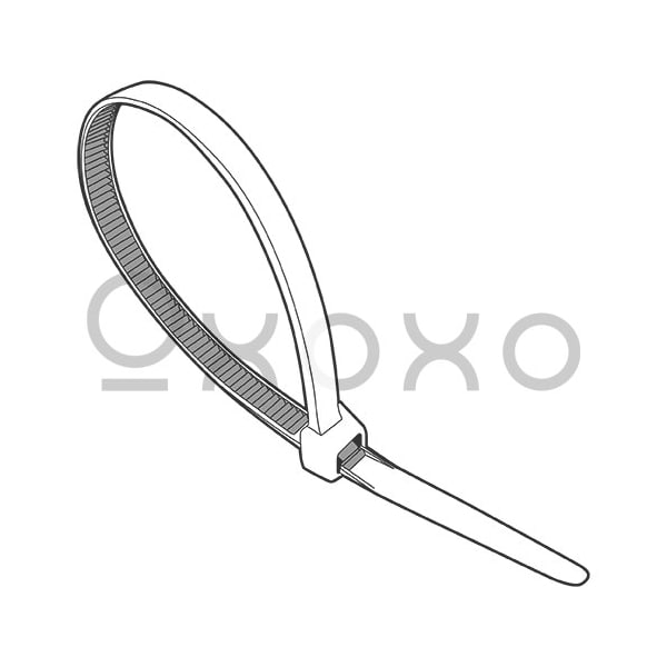 Oxoxo 08.0-18LB Cable Tie Natural Nylon 6/6, 2500PK 602876 - main