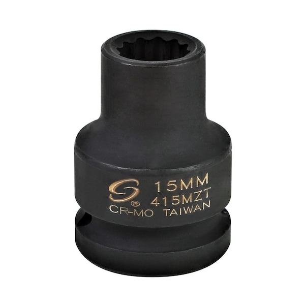 Sunex 3/4 in Drive 15Mm 12-Point Thin Wall Impact Socket 415MZT - main