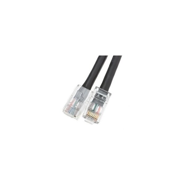 Cable Wholesale Cat5e Black Copper Ethernet Patch Cable, Bootless, POE Compliant, 7 foot 10X6-12207 - main