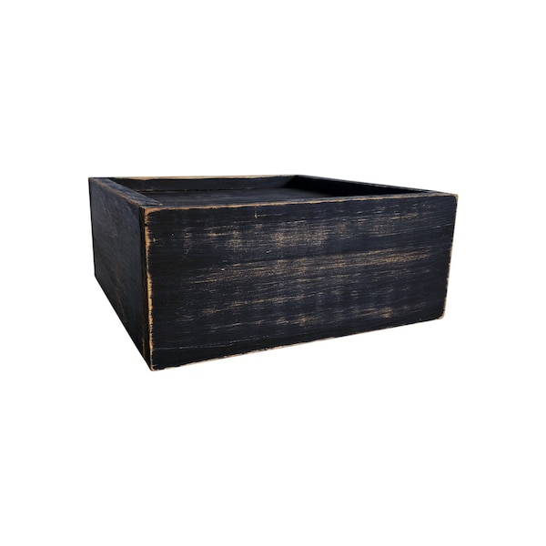 Homeroots 7in Black Wood Wall Mounted Floating Shelf With LED Light 399702 - main