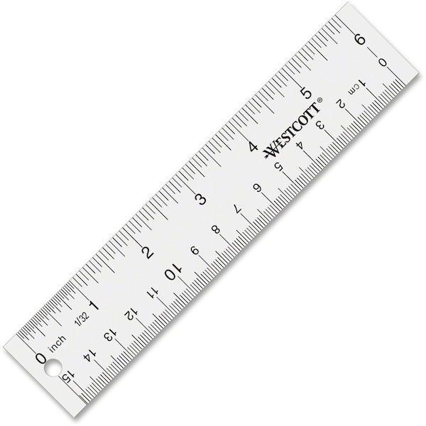 Westcott Rulers, 6" See-Through Ruler - Acrylic 10561 - main