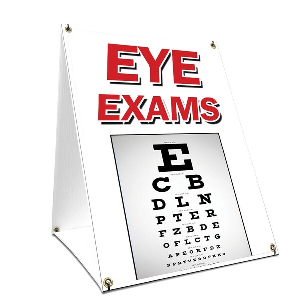 Signmission Eye Exams, 36 Inch x 24 Inch A-frame Yard Sign, Plastic Sign SBC-2436-Eye Exams - main