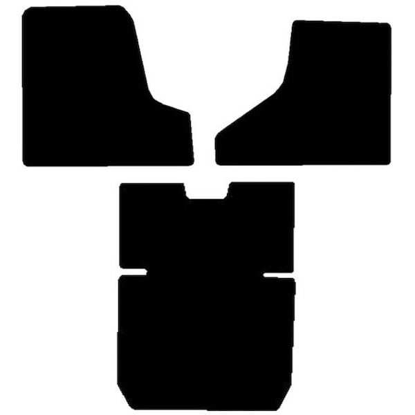 Ilc Replacement For Freightliner Cascadia 125 Year 2012 Black Front And Middle Sleeper Floor Mats WZ-EEQE-E - main