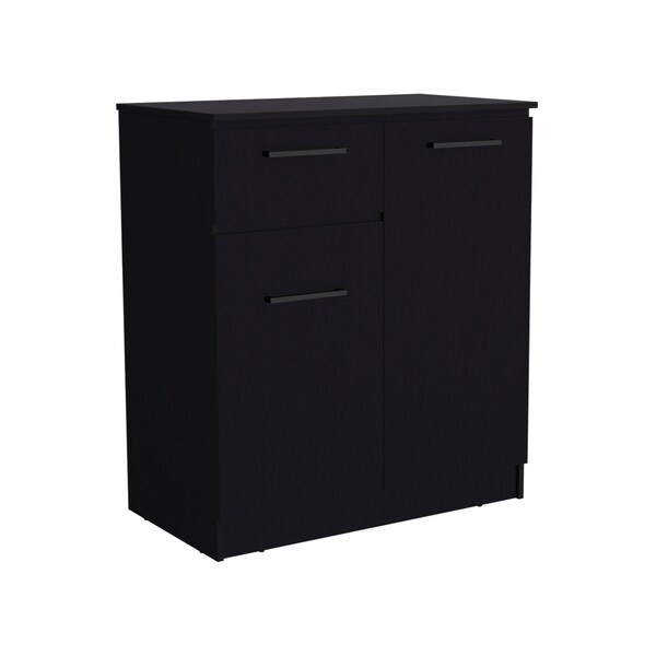 Homeroots 36" Black Drawer Combo Dresser 544057 - main