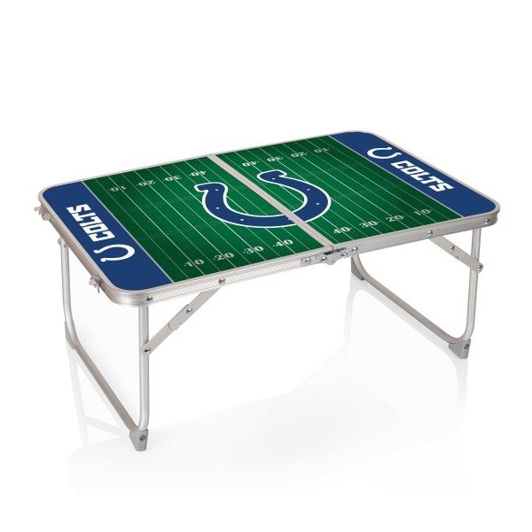 Picnic Time Family Of Brands Indianapolis Colts - Concert Table Mini Portable Table, (Charcoal Wood Grain) 843-00-141-144-2 - main