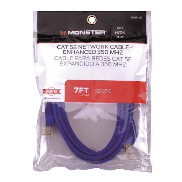 Monster Cable Just Hook It Up 7 ft. L Category 5E Networking Cable 140274-00 - main