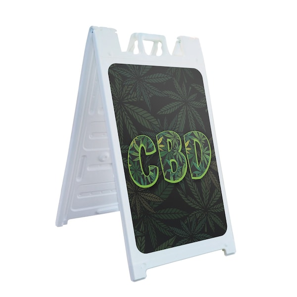 Signmission CDB, A-Frame & 2 Decals Installed, Heavy-Duty Plastic Frame SBHD-D-2436-30359 - main