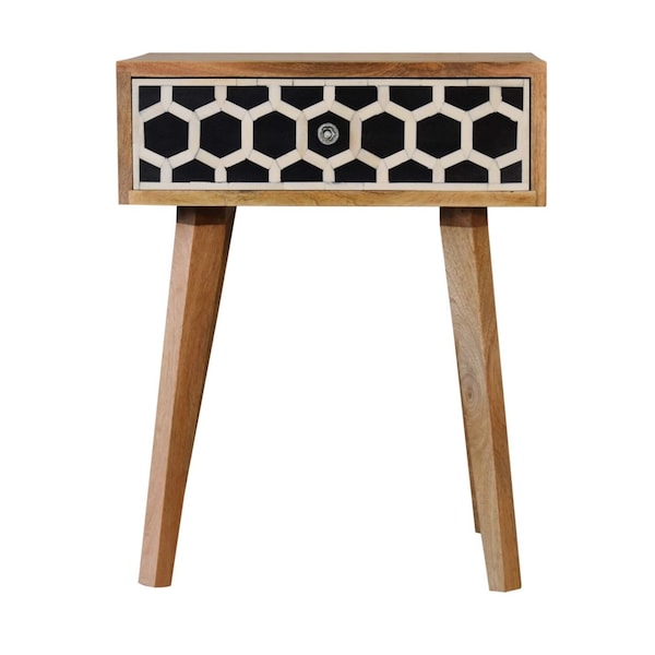 Homeroots 22" Brown Solid Wood One Drawer Nightstand 651773 - main