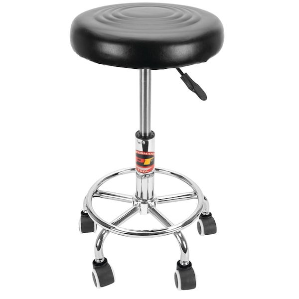 Performance Tool Pneumatic Rolling Bar Stool, Adjustable, 250lb, Dual Caster Wheels W85027 - main