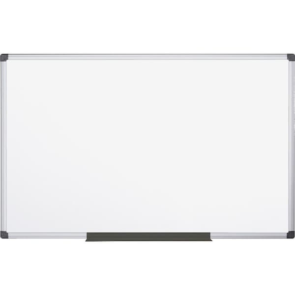 Mastervision Dry Erase Board, Steel, 47 13/64 in, 94 1/2 in, Aluminum Frame, White, Matte MA2107170 - main