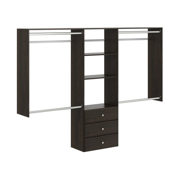 Easy Track 4ft to 8ft Deluxe Pro Closet Kit with Drawers, Truffle PH80-TR - main