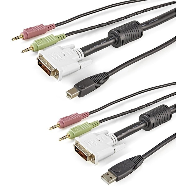 Startech.Com 6 ft 4-in-1 USB DVI KVM Cable with Audio USBDVI4N1A6 - main