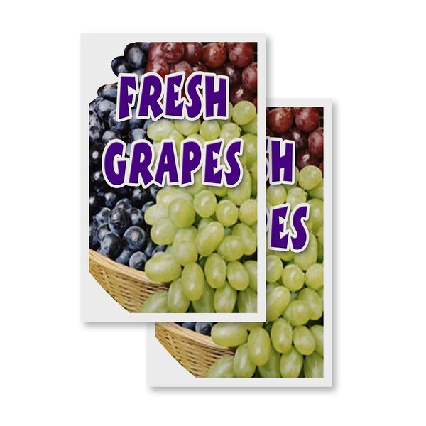 Signmission Fresh Grapes, Vinyl Decals Only 24 Inch x 36 Inch, Vinyl Decal, 2PK DSB-2436-2PACK-Fresh Grapes - main