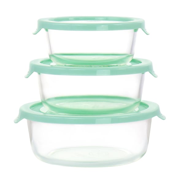 Martha Stewart 6 Piece Assorted Glass Storage Container and Lid Set in Mint 131112.06 - main