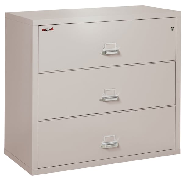 Fireking 3 Drawer, 1 Hr Fire & Impact Rated, 44" Wide Lateral Platinum 3-4422-CPL - main