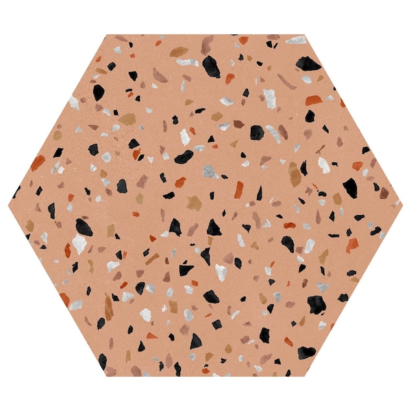 Andova Tiles Kallisto 8-in. x 9-in. Hexagon Terrazzo Matte Porcelain Wall & Floor Tile (9.9 Square Feet Per Box) ANDKALL1239 - main