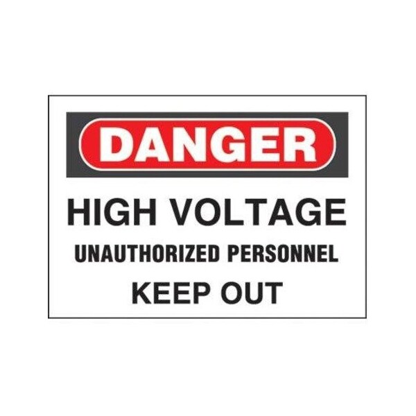 Panduit High Voltage Sign, 7in Height, 10in Width, Polyester PPS0710D75 - main