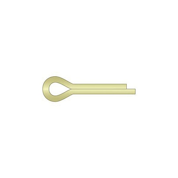 Huyett ASME B18.8.6M Cotter Pin, Zinc Plated Carbon Steel, 8 mm Dia x 45 mm Effective Length CPMZ-080-045-A - main