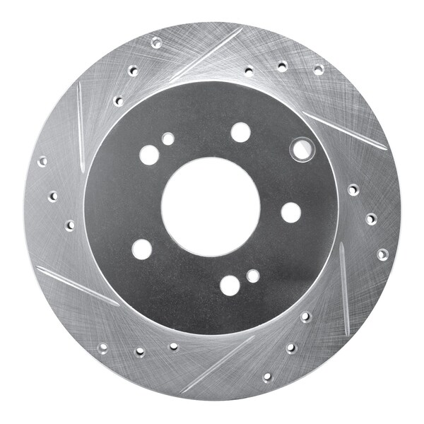Dynamic Friction Co DFC Brake Rotor - Drilled and Slotted - Silver 631-72040L - main