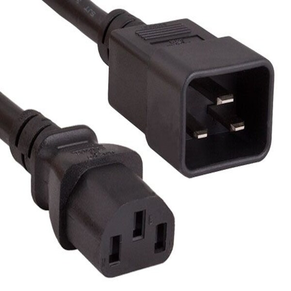 Sanoxy 10ft 14 AWG 15A 250V Power Cord IEC320 C20 to IEC320 C13, Black SNX-CBL-LDR-PW135-1210 - main