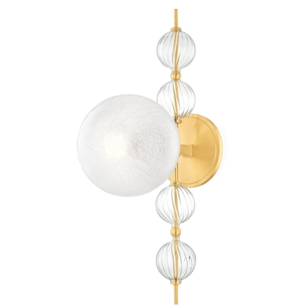 Hudson Valley Lighting Calypso 1 Light Wall Sconce 7.5 In. Aged Brass 6400-AGB - main