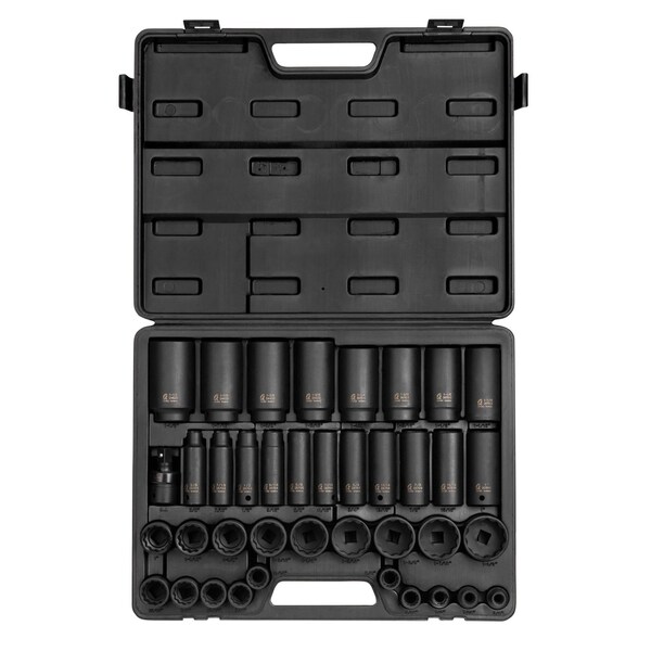Sunex 1/2 in Drive Sae 12 Point Standard & Deep 39-Piece Master Impact Socket Set 2698 - main