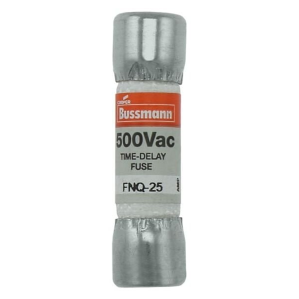 Eaton Bussmann Fuse, Time-delay, 3 A, Non-indicating, 10 kAIC at 500 Vac, Standard, 500 V, 10PK FNQ-3 - main