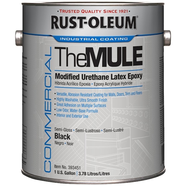 Rust-Oleum Zinsser Mm Xim Krud Kutter Concrobium 1 Gal Rust-Oleum 393451 Black MULE Modified Urethane Latex Epoxy, Semi-Gloss 393450 - main