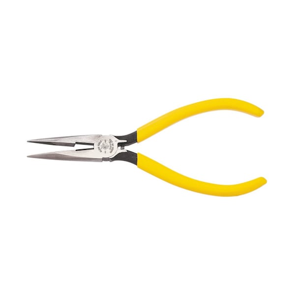 Klein Tools 6 5/8 in D203 Needle Nose Plier, Side Cutter Plastic Dipped Handle D203-6C - main