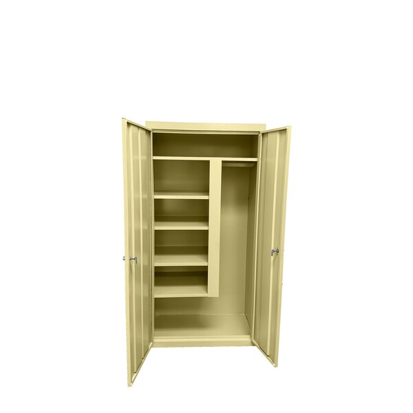 Steel Cabinets Usa Storage Cabinet, 72 in H, 36 in W, Tropic Sand, 5 Shelves AF-361-TS - main