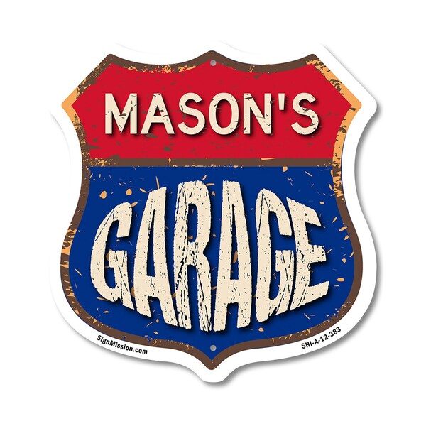 Signmission Mason's Garage, 12 Inch X 12 Inch, Aluminum Metal Sign SHI-A-12-383-MASON - main