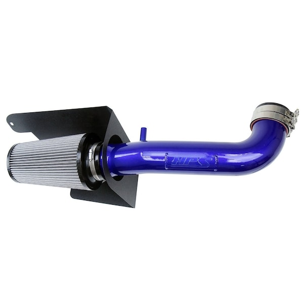 Hps Performance Air Intake Kit with Heat Shield, Blue, 827-664BL - main