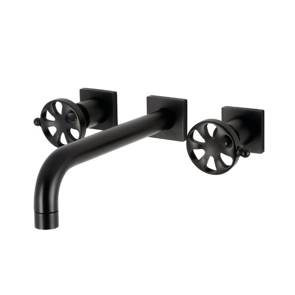 Kingston Brass Two-Handle Wall Mount Tub Faucet, Matte Black KS6020RX - main