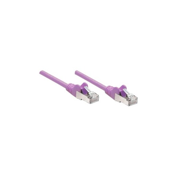 Intellinet Network Solutions 1.5 Ft Purple Cat5E Snagless Patch Cable 453448 - main