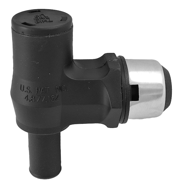 Attwood 90 Deg P-Trap Fuel Tank Vent - Black w/Stainless Steel Trim Cover 66419-3 - main