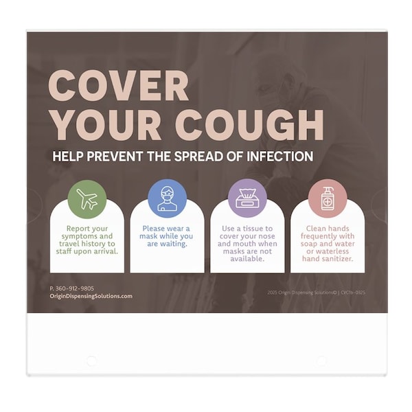 Origin Dispensing Solutions Sign Holder-Horizontal-PETG-Clear SN11X01CL - main