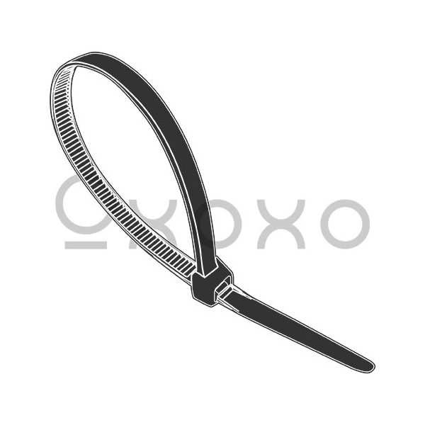 Oxoxo 17.8-175LB Cable Tie UV Black Nylon 6/6, 250PK 603021 - main